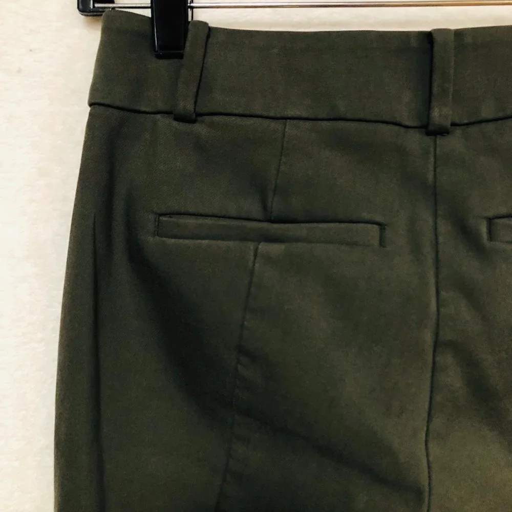 LOFT Petite Dark Olive Green Skinny Ankle Pants - Picture 8 of 12